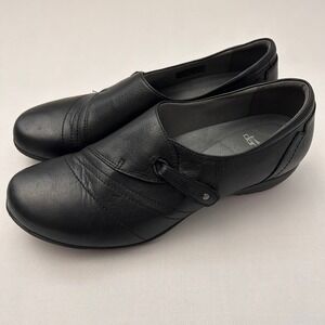 Dansko Franny Shoes Womens 11.5 Black Leather Loafers Slip-On Comfort Work